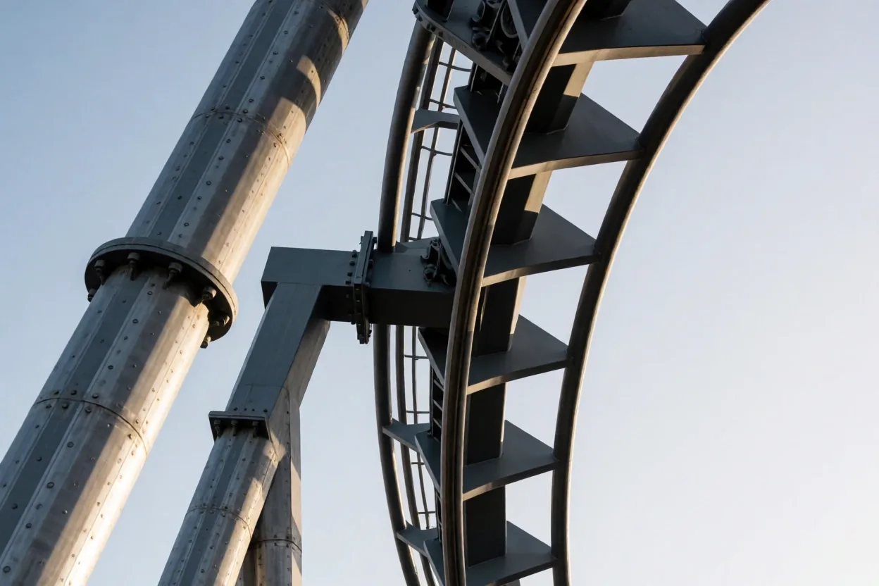Technische Schienenführung im Europa-Park